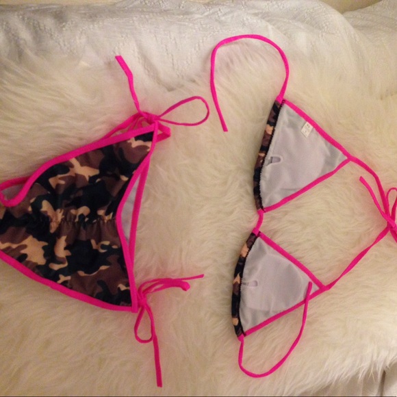 RESTOCKED! Hot Pink & Camo Print Swim Set! - Picture 6 of 8